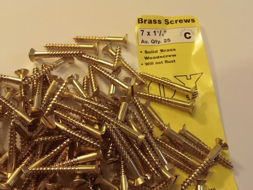 Brass wood screws - brass,