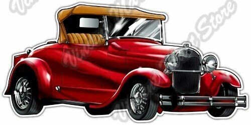 Red ford hotrod hot rod - red,