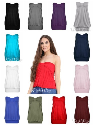 Ladies womens strapless knot - ladies,