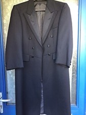 MEN'S PRINCE EDWARD 3/4 LENGTH COAT BLACK JACKET WEDDING FUNERAL PROM ACT