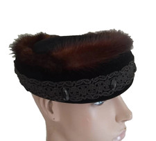 Womens Vintage Hat 50s Black