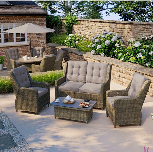 Garden sofa set with cushions - garden,