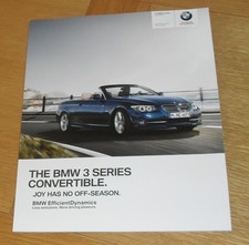 BMW 3 Series Convertible E93 Brochure 2012 325i 330i 335i 320d 325d 330d M Sport