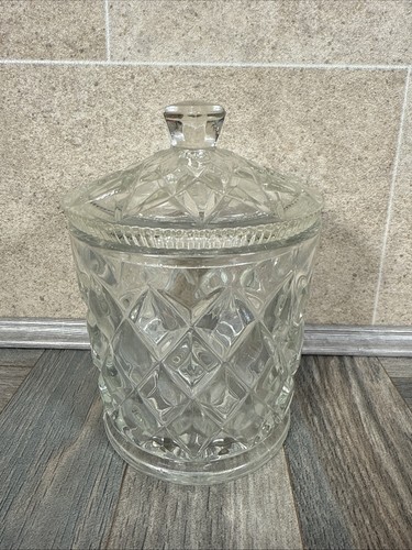 Crystal biscuit jar barrel - biscuit, jar/barrel