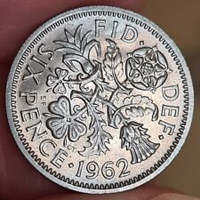 1962 Uncirculated Sixpence Coin Mint Condition