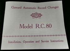 Garrard RC80 Automatic Record