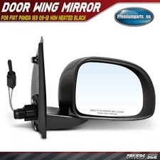 Cable Door Wing Mirror Drivers Side for Fiat Panda 169 09-12 NON Heated Black