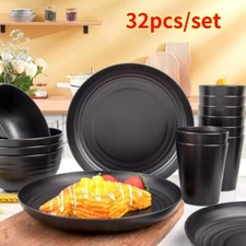 Black Dinnerware Bowl Plates