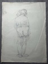Vintage Female Nude Pencil