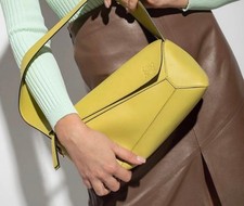 Loewe Puzzle Shoulder Bag Lime