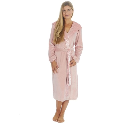 Ladies velour dressing gown - ladies,