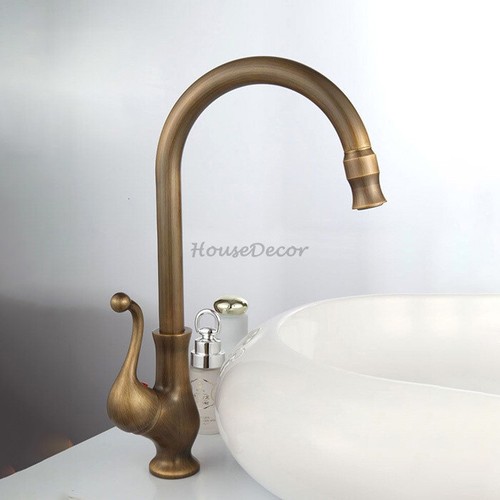 Antique brass swivel spout - brass,