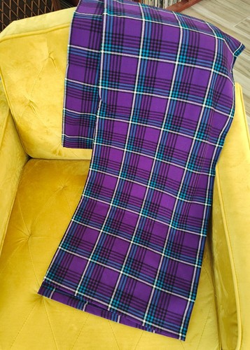 African butterfly purple plaid - african,