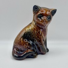 Vintage Arthur Wood Ceramic Cat  Money Box Brown Treacle  England