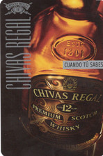 RARE MODERN "Whisky - Chivas Regal (Cuando Tu Sabes)" SINGLE Play Card