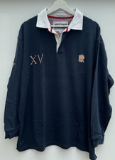 England Rugby Shirt Cotton Traders Long Sleeve Blue XV Mens 2XL