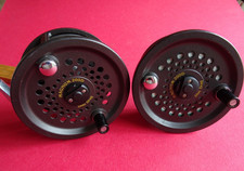 V. GOOD VINTAGE 4" BFR ( LATER LEEDA) MAGNUM 200D SALMON FLY REEL + SPARE SPOOL