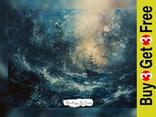 Stormy Seascape, Oil Ship at