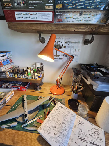 Vintage orange anglepoise lamp - vintage,