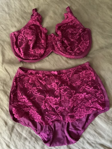 Charnos bra knickers magenta - &,