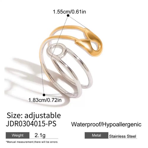 Adjustable safety pin ring - adjustable,