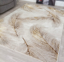 Gold Feather Pattern Carpet