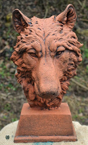 Wolf head bust - wolf,