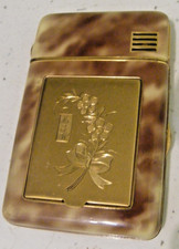 Vintage 1930s powder compact with cigarette case, lighter, enamel case