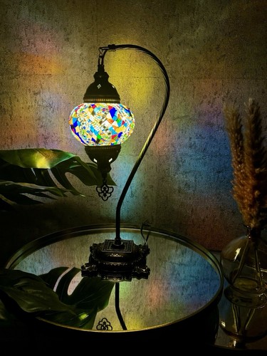 Multi turkish mosaic desk lamp - multi,