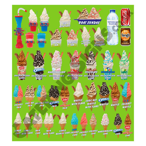 Whippy ice cream van window - cream,