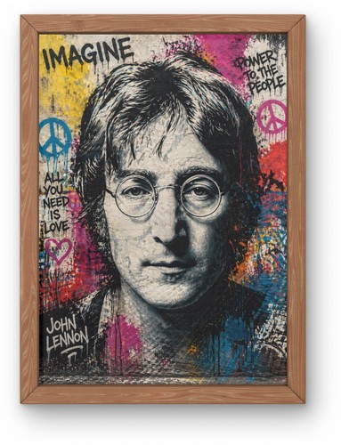 John lennon street art - john,