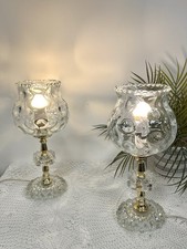 Pair Of Vintage Glass Table