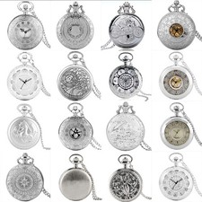 Silver Quartz Pocket Watch