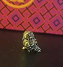 Festive Yellow Brass Owl