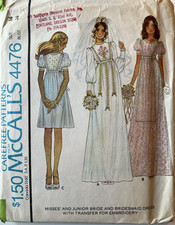 70's McCall's 4476 Wedding &
