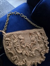 ZARA pre owned braided beach holiday bag in good condition rarely used brown