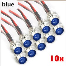 10*Blue 8mm 12V LED-Indicator