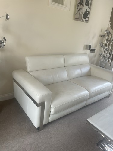 Ivory leather sofa sofology - ivory,