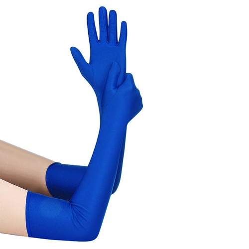 Satin gloves long elbow - long,