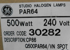 GE 500w Studio Halogen Lamp