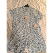 NWT Cabana Fashions 2 piece Matching Set Fishes Pattern Large Stretch Men's 