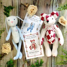 2 X Teddy Bear & Bunny Rabbit