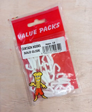 Pack of 16 Value Pack Solo Glide White Curtain Hooks