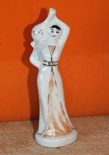 Russian Ukraine Ceramic  Lady  Russian with pitcher 13 cms high