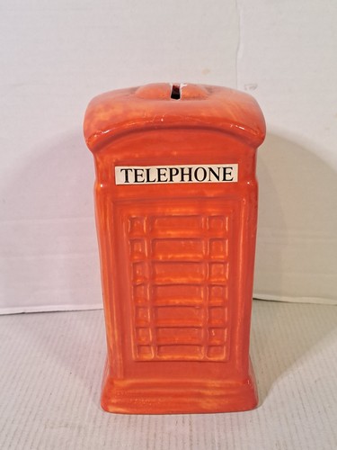 Large vintage red telephone - large,