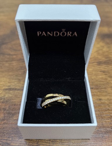 Pandora crossover pave - pandora, ring