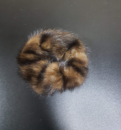 Real mink fur scrunchie - , in