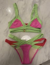 Agent Provocateur Mazzy Neon Bikini Top and Botton Set Size 2
