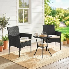 3 Piece Rattan Bistro Set, PE