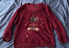 Women’s Love to Lounge Burgundy Hogwarts Pyjama Top - Size L (14-16)